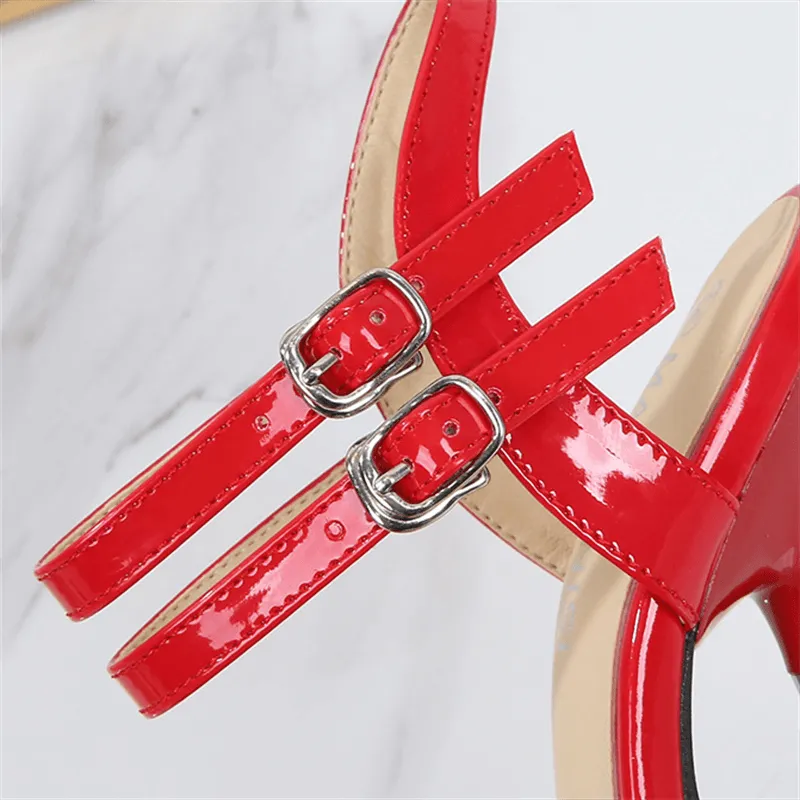 Patent Leather 16 cm Metal High Heel Sandals