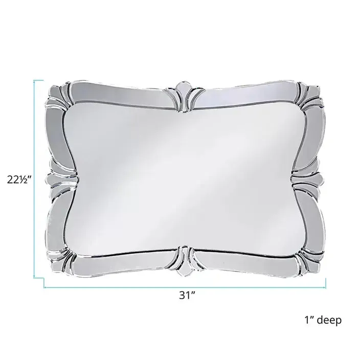 Rectangular Horizontal Venetian Mirror (VD-807) - Add a Touch of Elegance to Your Home Decor