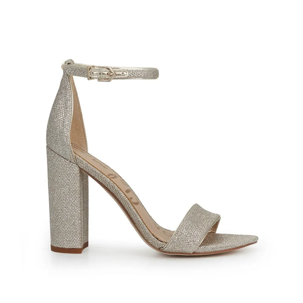 SAM EDELMAN - Yaro Heels in Gold Mesh