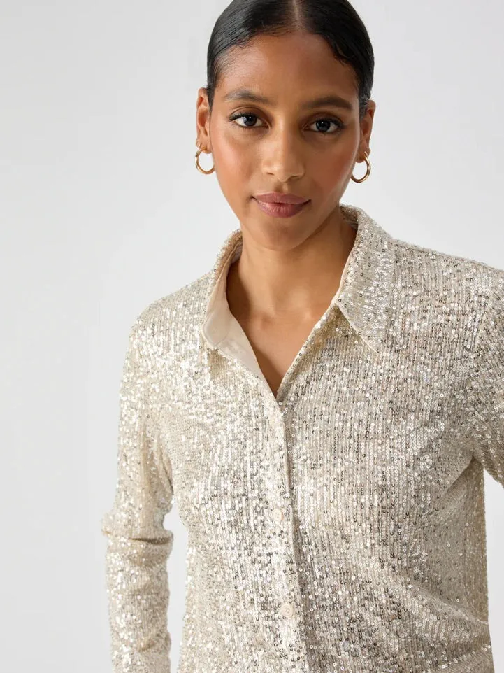 {Sanctuary} Radiant Sequin Shirt