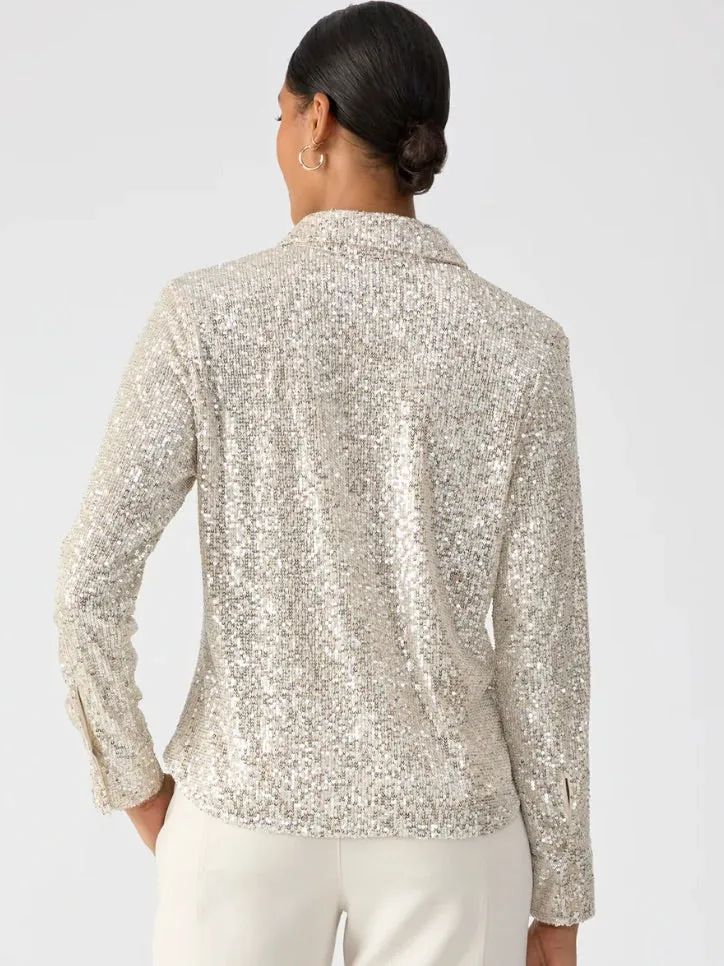 {Sanctuary} Radiant Sequin Shirt