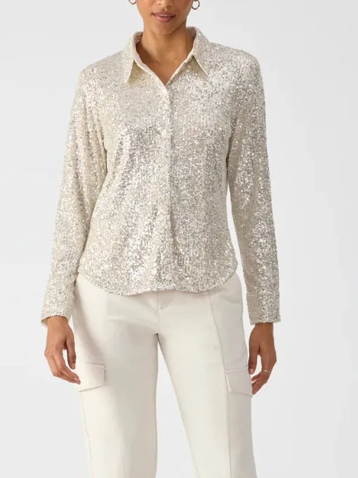 {Sanctuary} Radiant Sequin Shirt