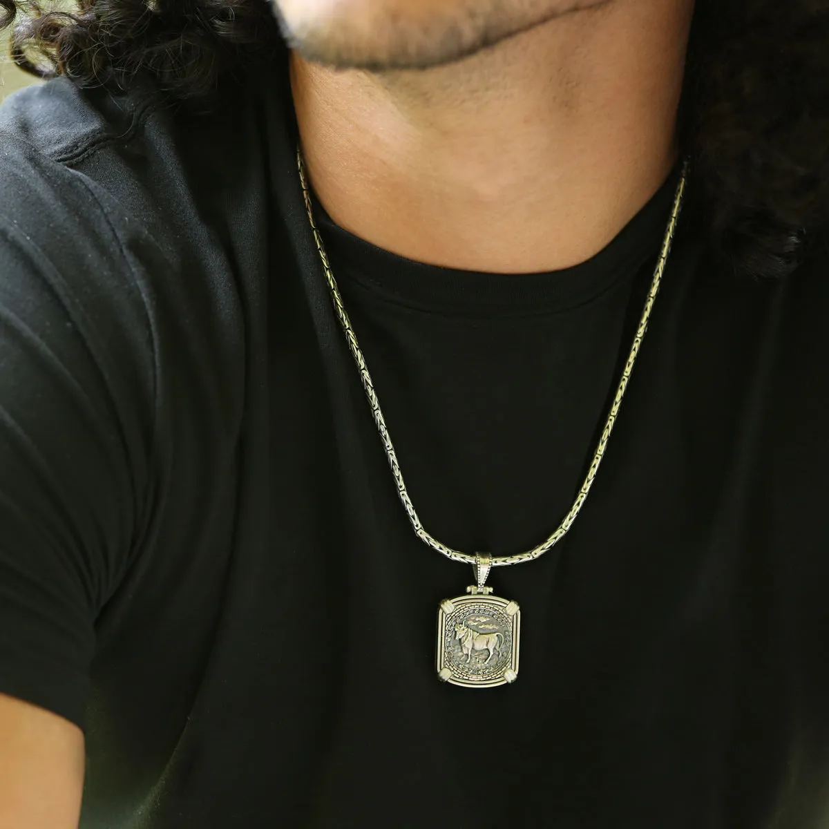 Silver Reversible Zodiac Pendant