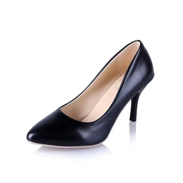 Size 34-45 women pumps 2018 new fashion sexy prom party shoes classic white black pink light green OL office career high heels