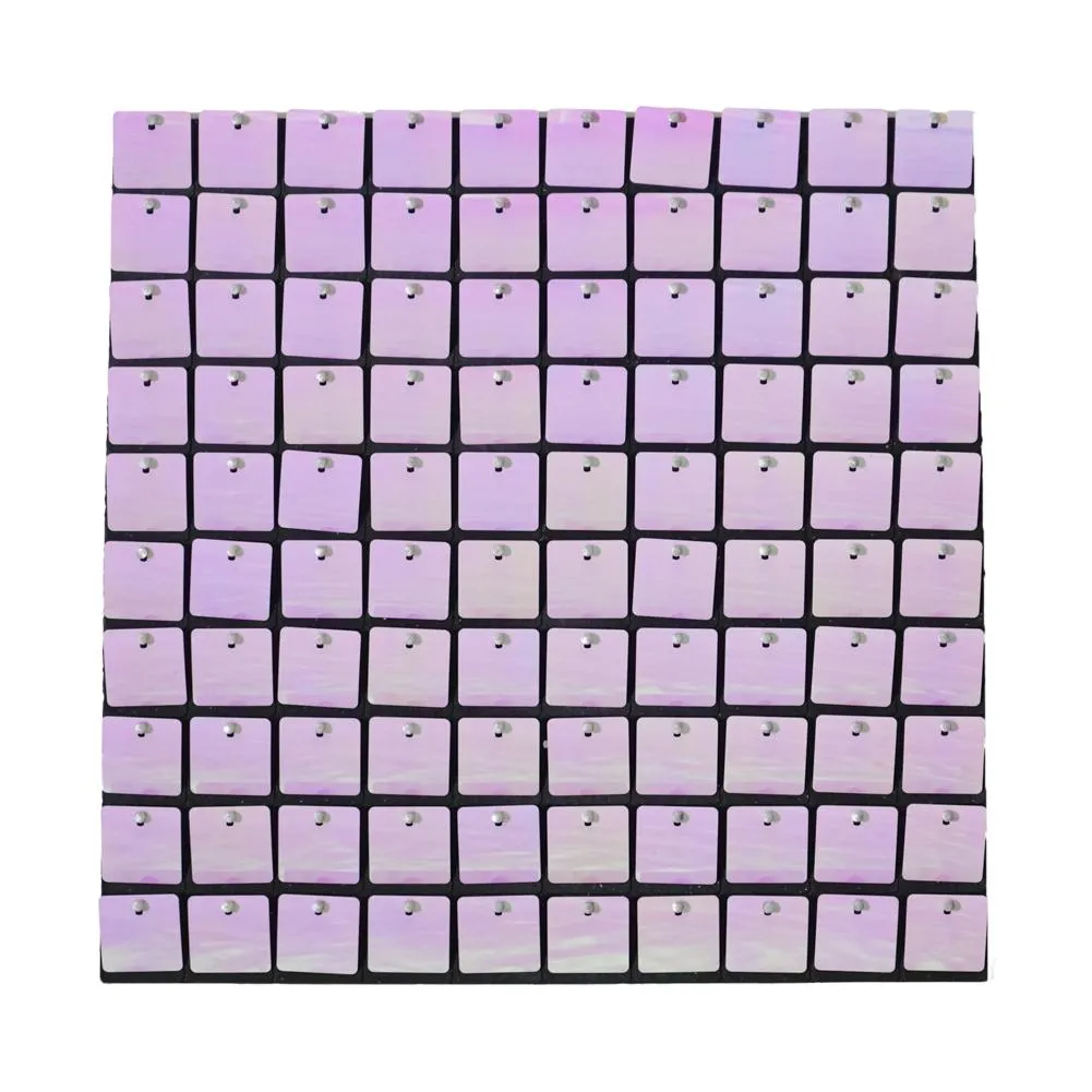 Spangle Shimmer Sequin Wall Panel Backdrops (24 panels) - Iridescent Pink