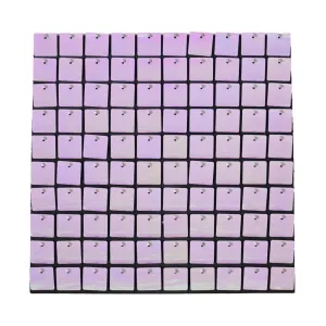 Spangle Shimmer Sequin Wall Panel Backdrops (24 panels) - Iridescent Pink