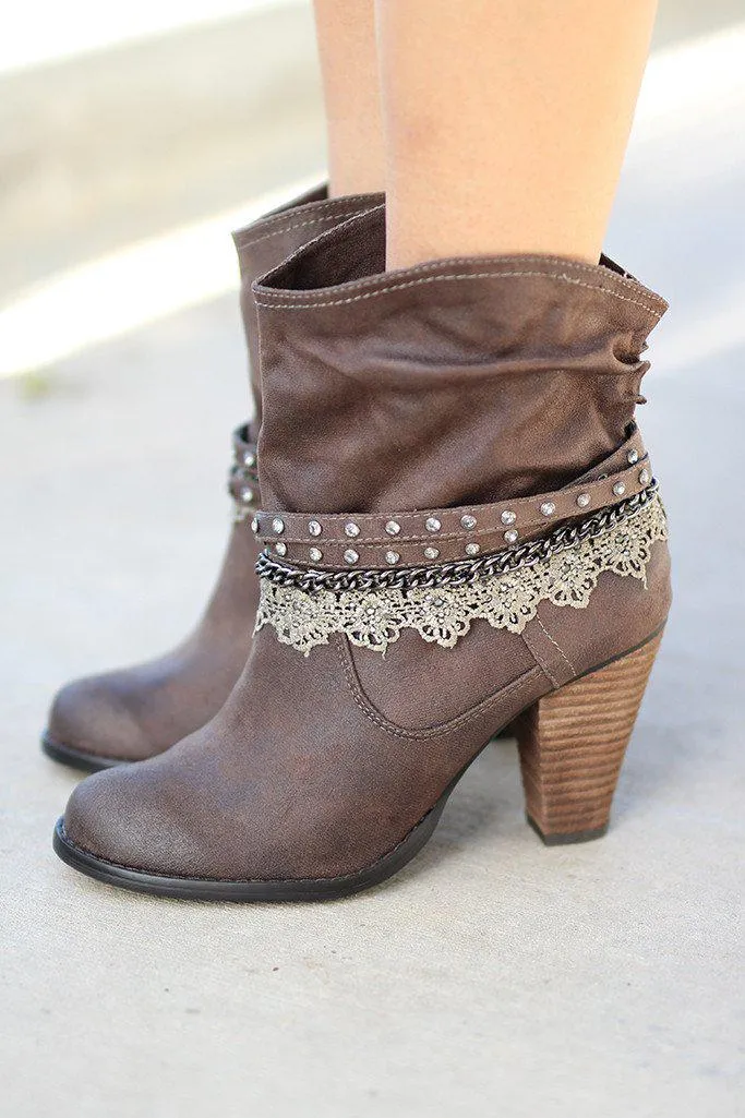 Taupe Lobsteria Booties