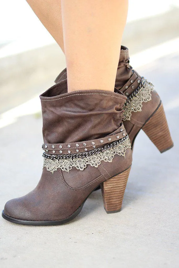 Taupe Lobsteria Booties