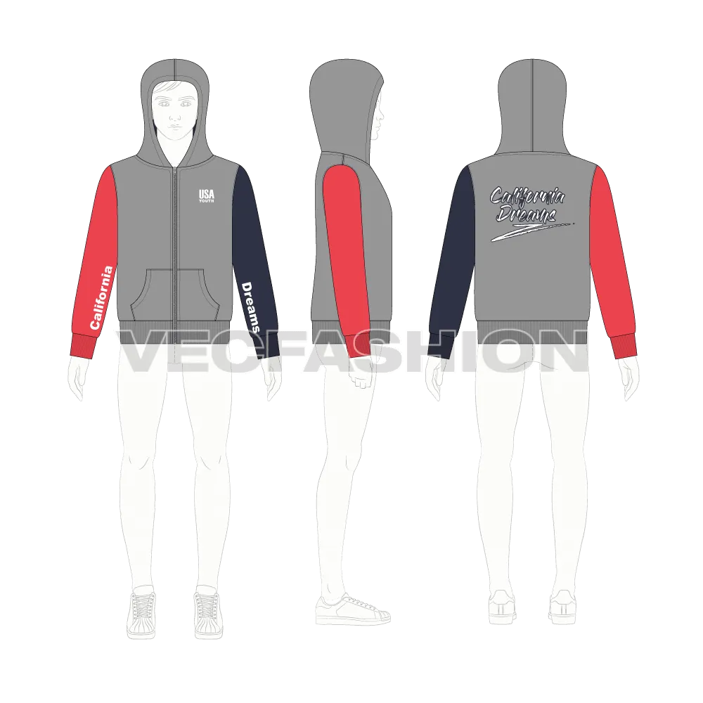 Teen Boys Color Blocked Hoodie