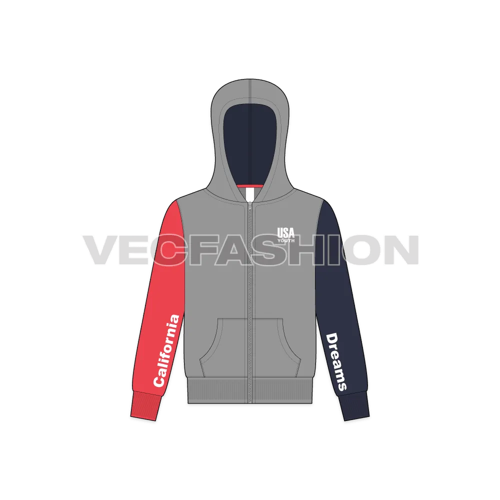 Teen Boys Color Blocked Hoodie