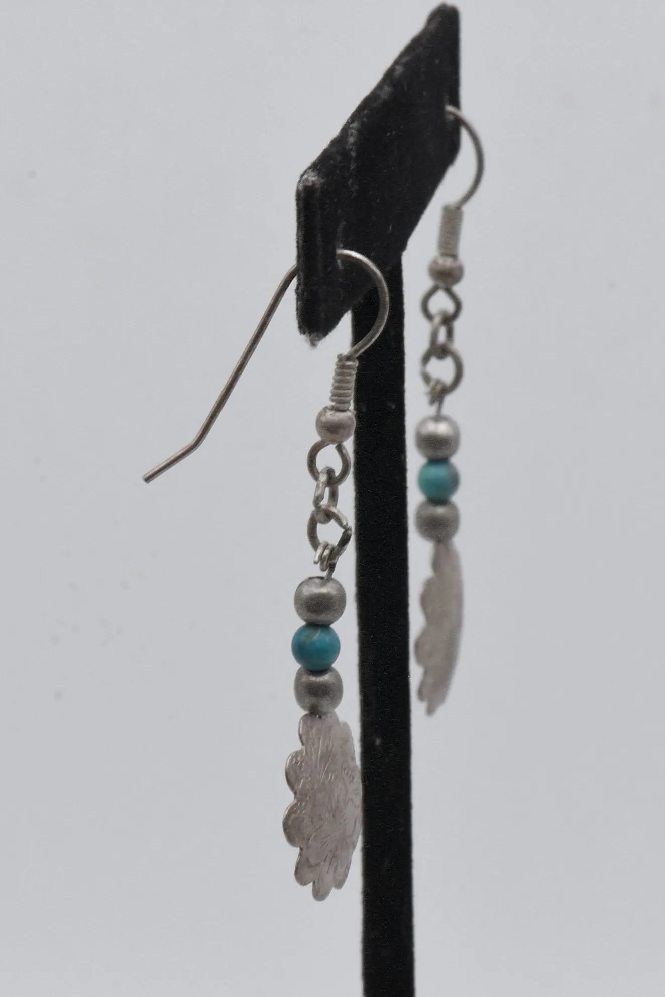 Vintage Silver and Turquoise Dangle Earrings