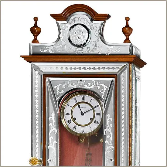 Walnut And Venetian Mirror Pendulum Wall Clock